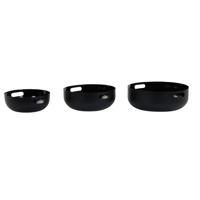 DISH NIOR METAL BLACK SET OF 3